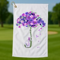 Alzheimer Awareness Elephant I Will Remember For You Supporter Alzheimer Golf Towel