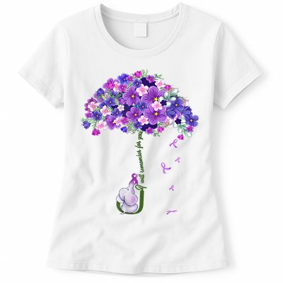 Alzheimer Awareness Elephant I Will Remember For You Supporter Alzheimer Womens T-Shirt