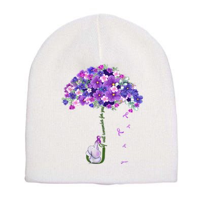 Alzheimer Awareness Elephant I Will Remember For You Supporter Alzheimer Short Acrylic Beanie