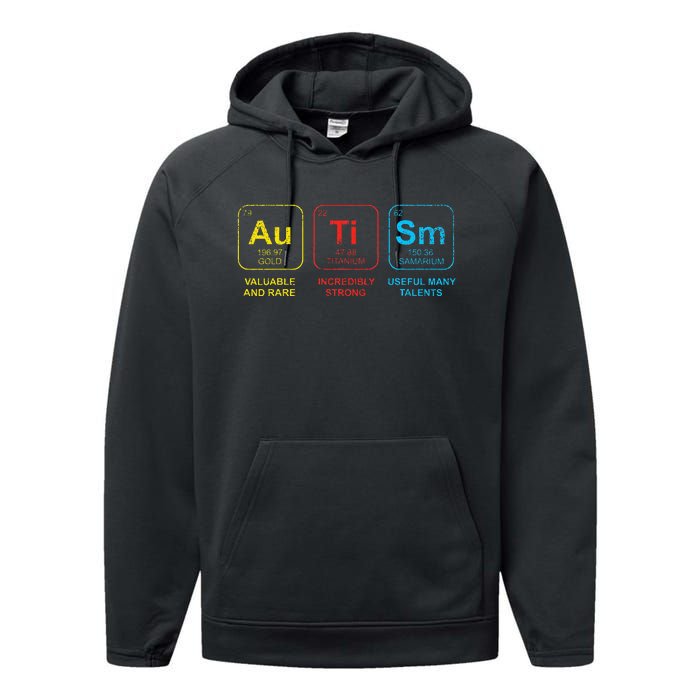 Autism Awareness Elements Periodic Table ASD Performance Fleece Hoodie