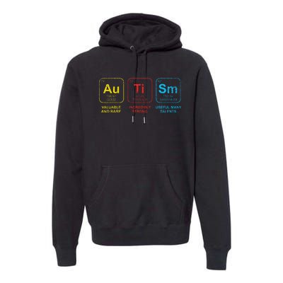 Autism Awareness Elements Periodic Table ASD Premium Hoodie