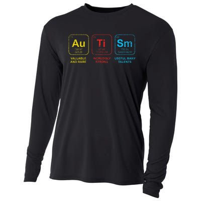 Autism Awareness Elements Periodic Table ASD Cooling Performance Long Sleeve Crew