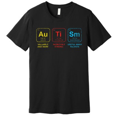 Autism Awareness Elements Periodic Table ASD Premium T-Shirt