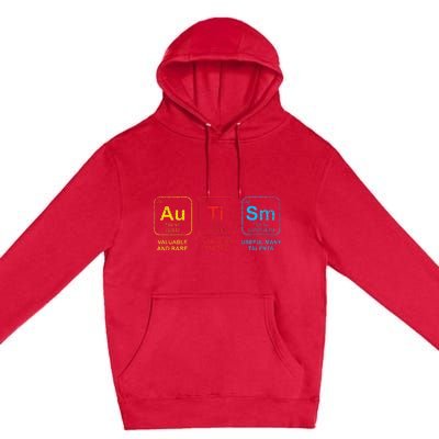 Autism Awareness Elements Periodic Table ASD Premium Pullover Hoodie