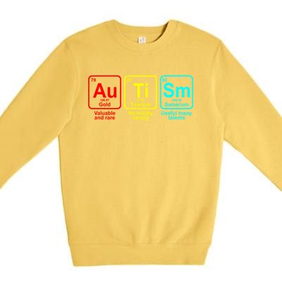 Autism Awareness Elets Periodic Table Funny Gift Premium Crewneck Sweatshirt