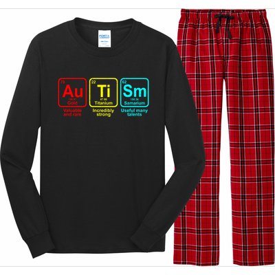 Autism Awareness Elets Periodic Table Funny Gift Long Sleeve Pajama Set