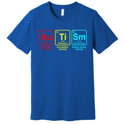 Autism Awareness Elets Periodic Table Funny Gift Premium T-Shirt