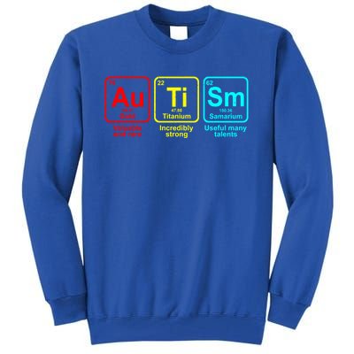 Autism Awareness Elets Periodic Table Funny Gift Tall Sweatshirt