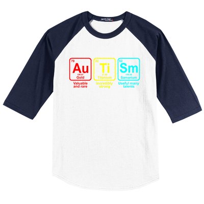 Autism Awareness Elets Periodic Table Funny Gift Baseball Sleeve Shirt