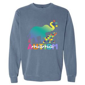 Autism Awareness Elephant Autism Mom Gift Garment-Dyed Sweatshirt