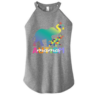 Autism Awareness Elephant Autism Mom Gift Women’s Perfect Tri Rocker Tank