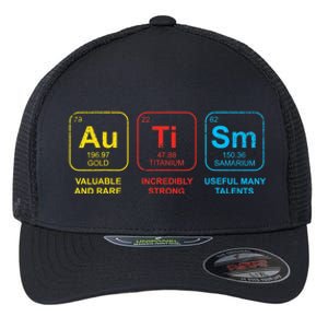 Autism Awareness Elements Periodic Table ASD Flexfit Unipanel Trucker Cap