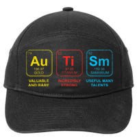 Autism Awareness Elements Periodic Table ASD 7-Panel Snapback Hat