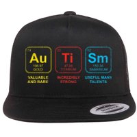 Autism Awareness Elements Periodic Table ASD Flat Bill Trucker Hat