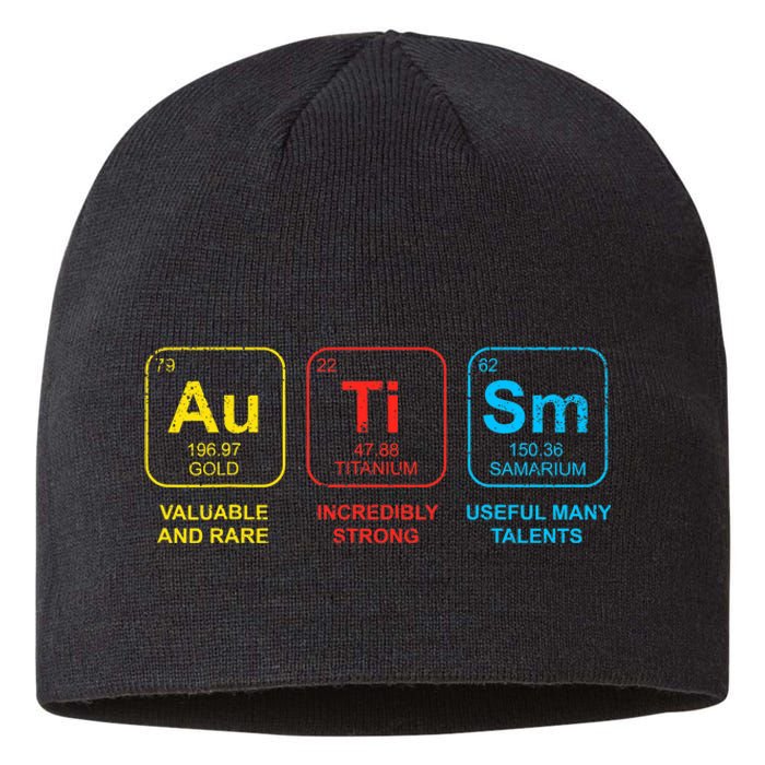 Autism Awareness Elements Periodic Table ASD Sustainable Beanie