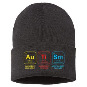 Autism Awareness Elements Periodic Table ASD Sustainable Knit Beanie