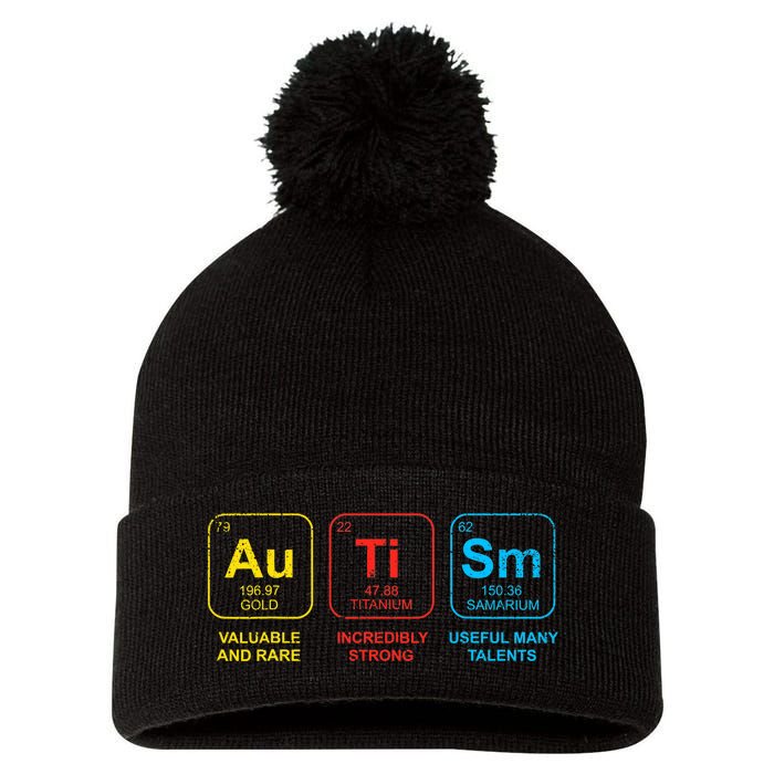 Autism Awareness Elements Periodic Table ASD Pom Pom 12in Knit Beanie