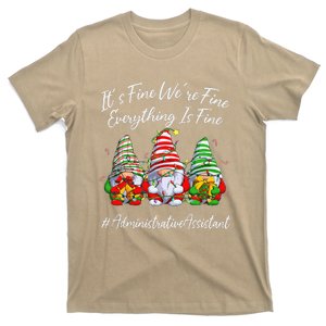 Administrative Assistant Everything Is Fine Christmas Gnomie T-Shirt