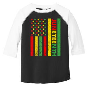 African American Flag Juneteenth Toddler Fine Jersey T-Shirt