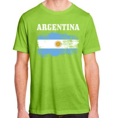 Argentina Argentinian Flag Vintage Argentine Pride Gift Adult ChromaSoft Performance T-Shirt