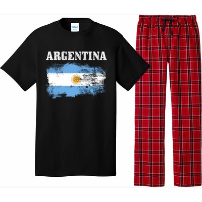 Argentina Argentinian Flag Vintage Argentine Pride Gift Pajama Set