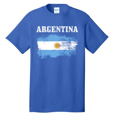 Argentina Argentinian Flag Vintage Argentine Pride Gift Tall T-Shirt