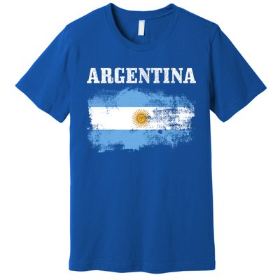 Argentina Argentinian Flag Vintage Argentine Pride Gift Premium T-Shirt