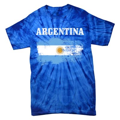 Argentina Argentinian Flag Vintage Argentine Pride Gift Tie-Dye T-Shirt