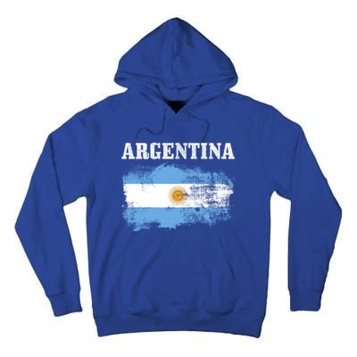 Argentina Argentinian Flag Vintage Argentine Pride Gift Tall Hoodie