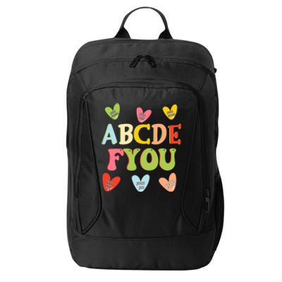 Alphabet ABCDFU Funny ESL Teacher Women Mom Anti Valentines City Backpack