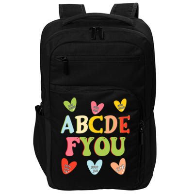 Alphabet ABCDFU Funny ESL Teacher Women Mom Anti Valentines Impact Tech Backpack