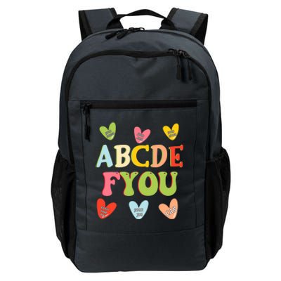 Alphabet ABCDFU Funny ESL Teacher Women Mom Anti Valentines Daily Commute Backpack