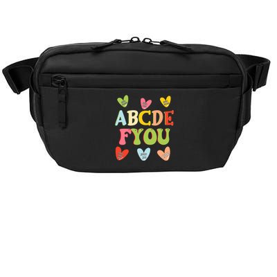 Alphabet ABCDFU Funny ESL Teacher Women Mom Anti Valentines Crossbody Pack