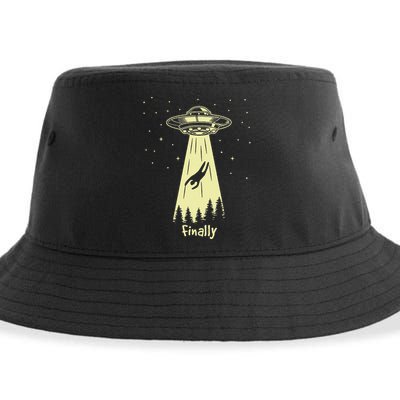 Alien Abduction Finally Aliens Sustainable Bucket Hat