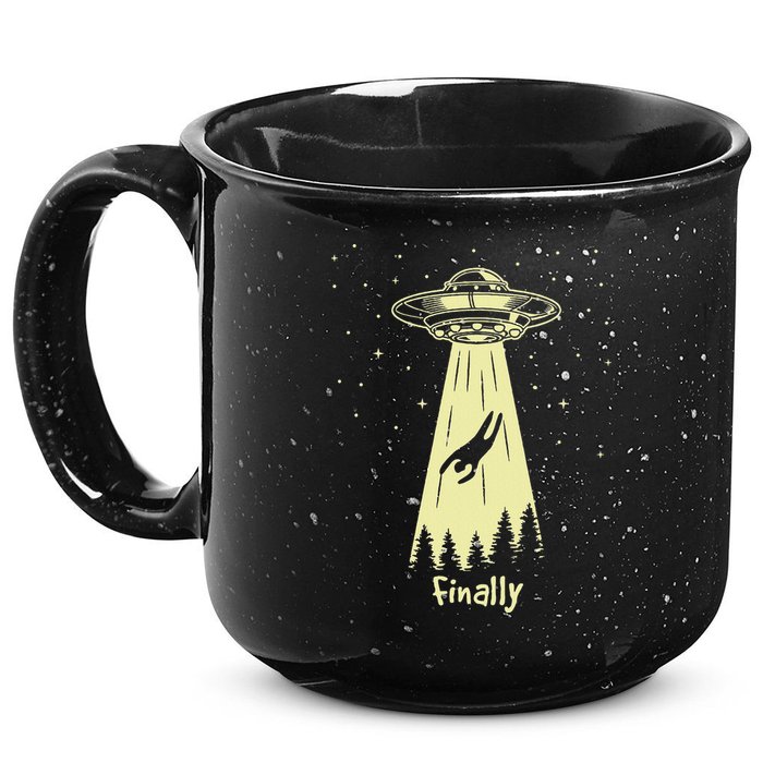 Alien Abduction Finally Aliens 15oz Campfire Ceramic Mug