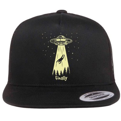 Alien Abduction Finally Aliens Flatbill Hat