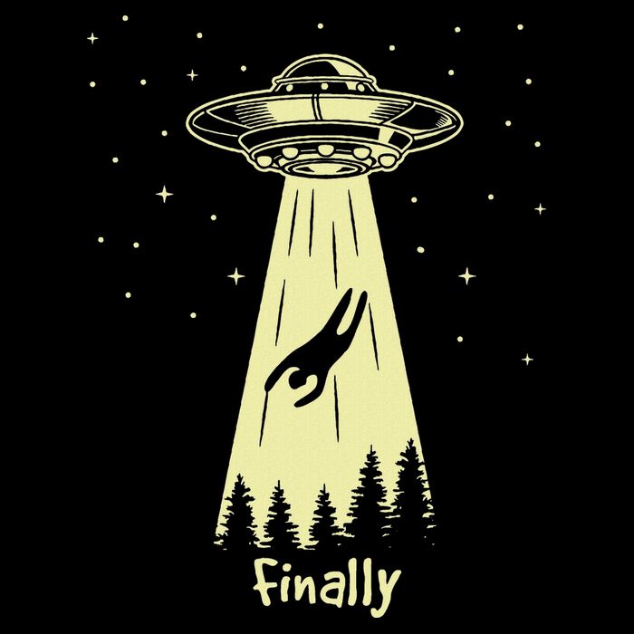 Alien Abduction Finally Aliens Youth Performance Sprint T-Shirt