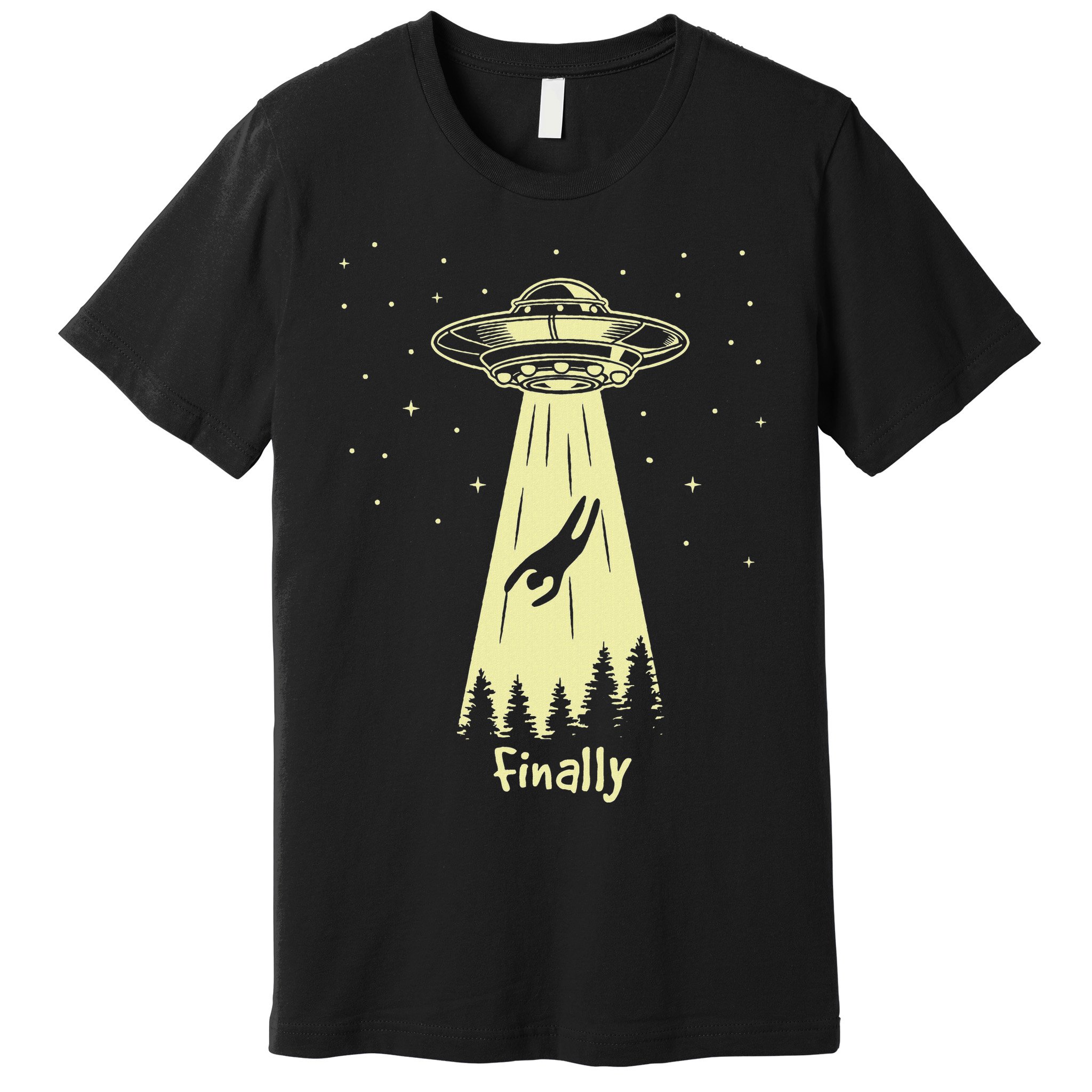 Alien Abduction Finally Aliens Premium T-Shirt