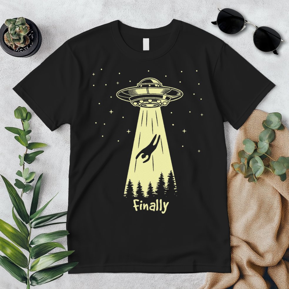 Alien Abduction Finally Aliens Premium T-Shirt