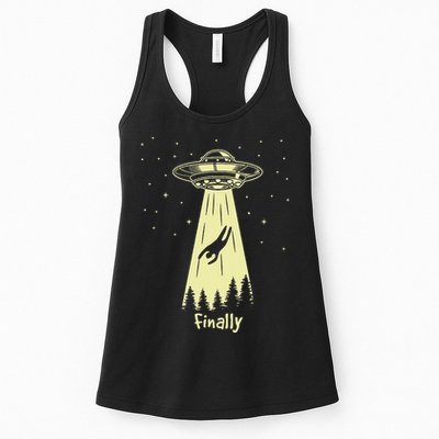 Alien Abduction Finally Aliens Womens Tank Top