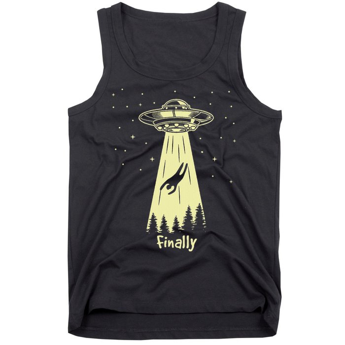 Alien Abduction Finally Aliens Tank Top