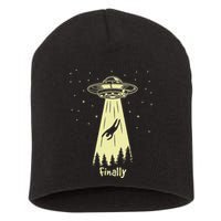 Alien Abduction Finally Aliens Short Acrylic Beanie