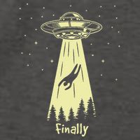 Alien Abduction Finally Aliens Vector Backpack