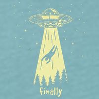 Alien Abduction Finally Aliens Sueded Cloud Jersey T-Shirt