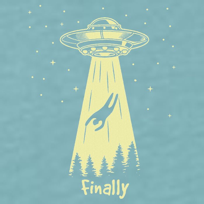Alien Abduction Finally Aliens Sueded Cloud Jersey T-Shirt