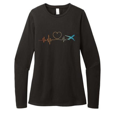 Airplane Art For Wo Aviation Instructor Airline Pilot Womens CVC Long Sleeve Shirt