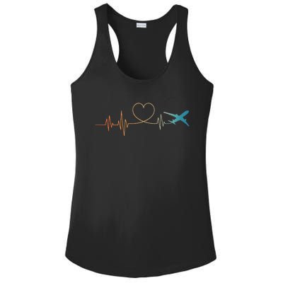 Airplane Art For Wo Aviation Instructor Airline Pilot Ladies PosiCharge Competitor Racerback Tank