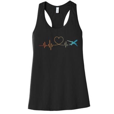 Airplane Art For Wo Aviation Instructor Airline Pilot Women's Racerback Tank