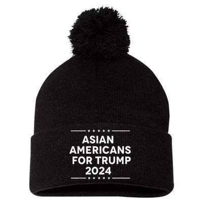 Asian Americans For Trump 2024 Pom Pom 12in Knit Beanie