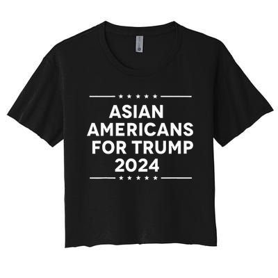 Asian Americans For Trump 2024 Women's Crop Top Tee